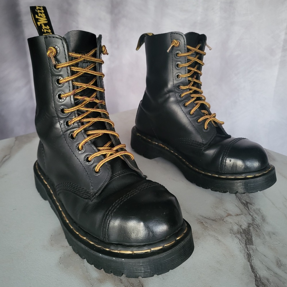 Dr. Martens BXB Steel Toe 8761 Lace Up Boots Women's Size 8 Black